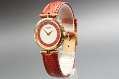 Vintage [Near MINT] GUCCI 2000M Red Dial Sherry Line Quartz 30mm