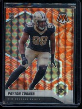 2021 Panini Mosaic Payton Turner Prizm Reactive Orange RC Saints #352
