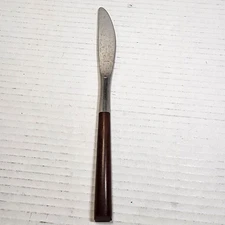 Woodwind Japan MCM Vintage Stainless Steel & Wood Handled Dinner Knife