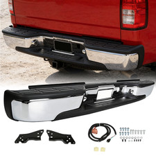 Chrome Finish Rear Bumper For 1999-2007 Chevy Silverado Gmc Sierra 1500 2500