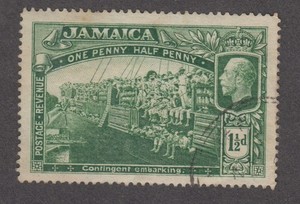 Jamaica 1921. World War I Contingent Embarking. Sc# 90