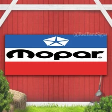 Mopar Banner Indoor Outdoor Banner Sign With Grommets 48"X120"