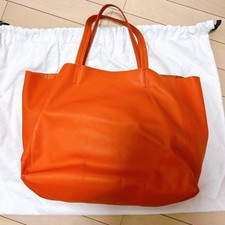 Celine Women Bag Horizontal Hippo Leather Tote Orange Limited Edition VHTF Desig