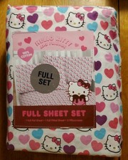 Hello Kitty And Friends Valentine's Day Full Sheet Set Red Pink Hearts Sheets