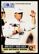 1991 Pro Set WLAF World Bowl Combo Mike Riley #30 San Antonio Riders