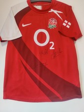 England Rugby Shirt [2007] Signed by Jonny Wilkinson, Martin Johnson & Mike Catt