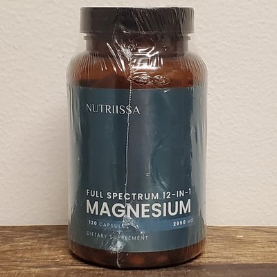 Nutriissa Full Spectrum 12-in-1 Magnesium 120 Capsules EXP 11/2028 Sealed