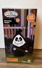 3.5 FT Menacing Reaper Airblown Inflatable Light Up Halloween Yard Decor Gemmy
