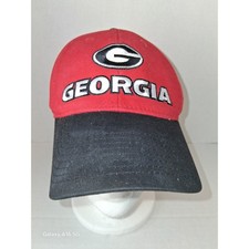 Georgia Bulldogs NCAA College Embroidered Red Black Baseball Cap Hat One Size