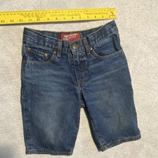 Arizona Jean Co. Boys Blue Denim Bermuda Shorts Size 8 Regular 100 Cotton