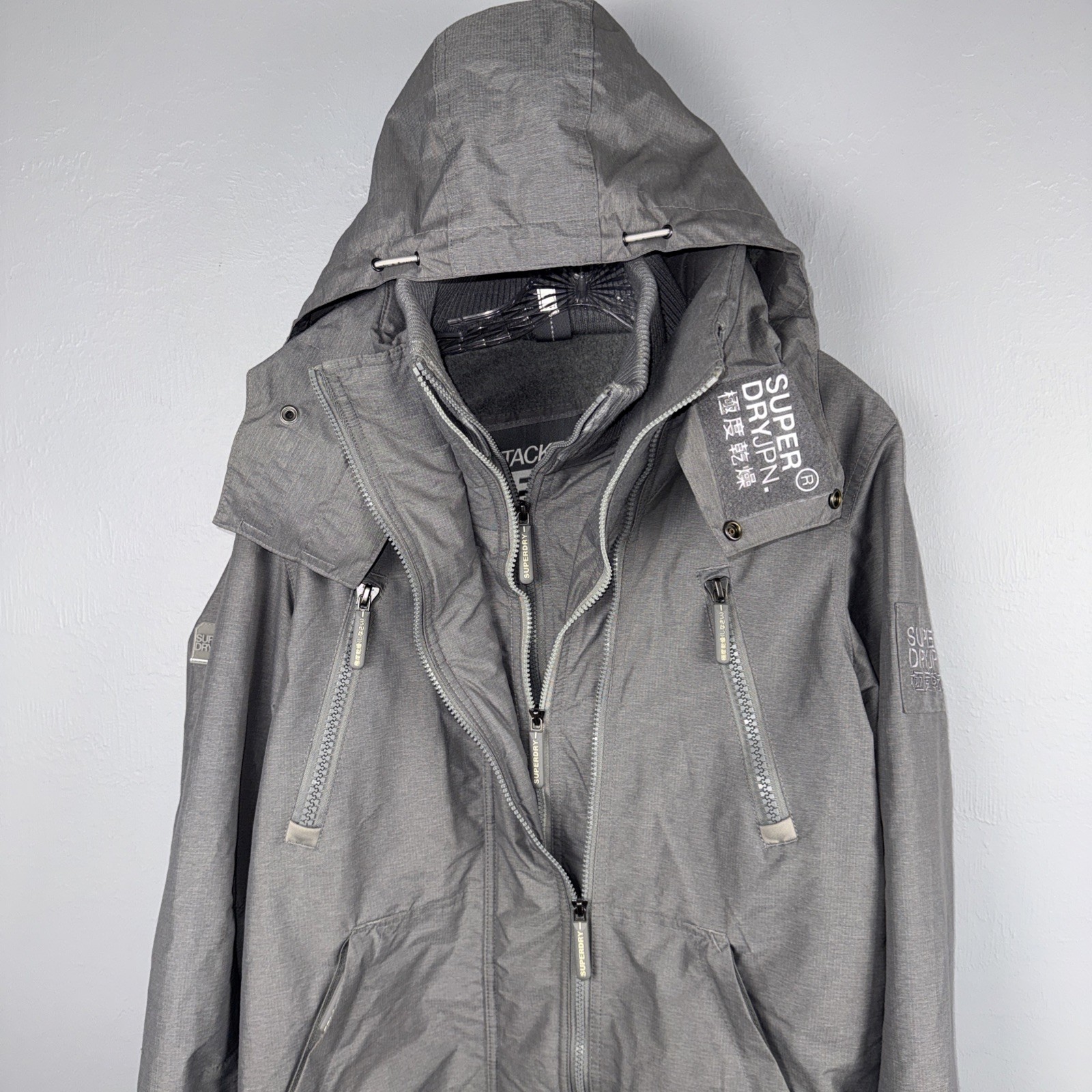 Superdry The Wind Attacker Engineered Jacket Women’s Large Gray image 3