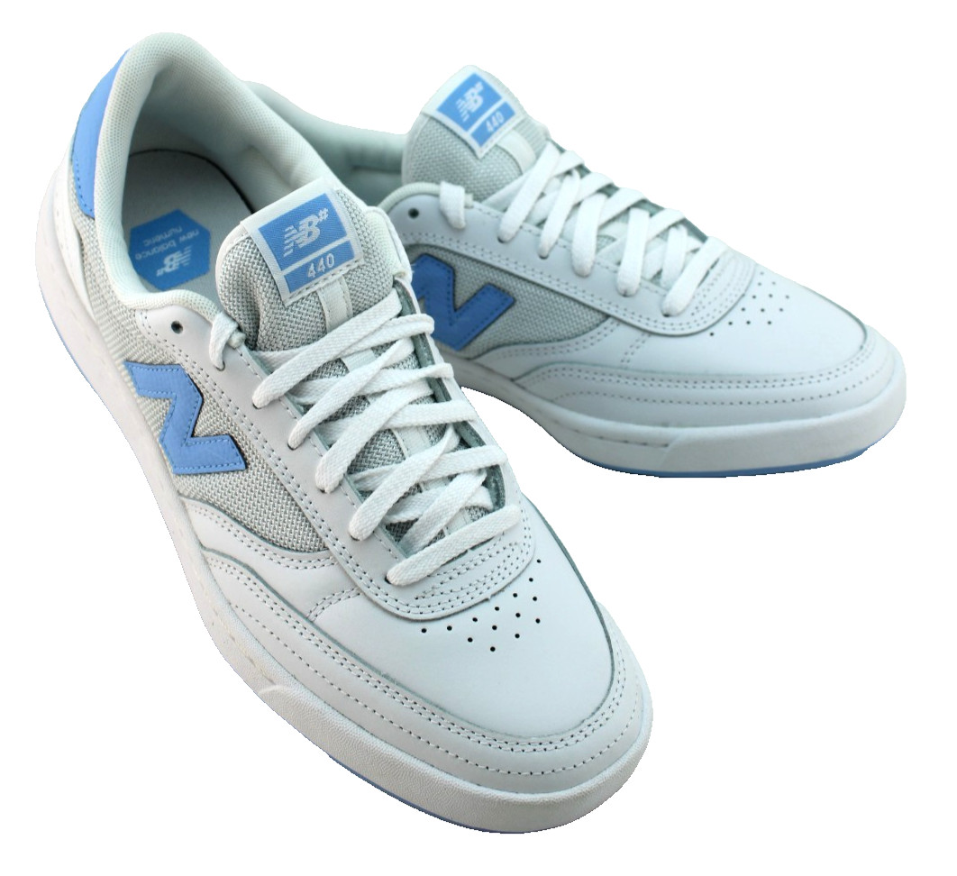 NEW BALANCE 440  Size 9 White /Baby Blue Leather / Nylon Skate Shoes RETAIL $94 thumbnail 2