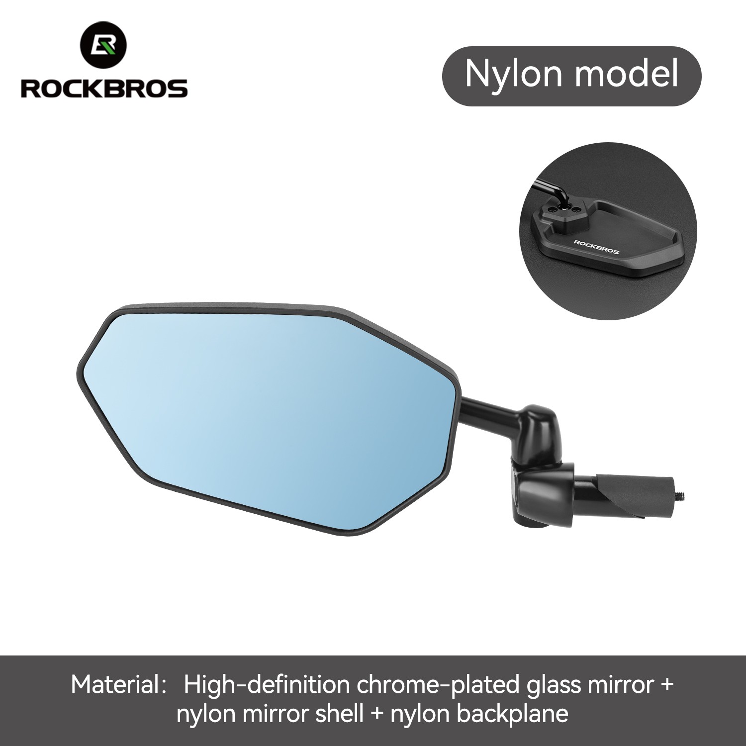 ROCKBROS Bike Handlebar End Side Mirror360Rotatabla Anti-glare Rearview Mirror 3090₽