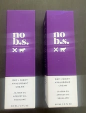 No B.S. Day + Night Hyaluronic  Cream Facial Lightweight Moisturizer Lot of 2