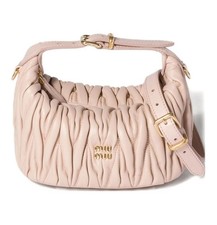 Miu Miu Matelass  Nappa Leather Pouch Powder Pink 5NE026 AFPP F0236 149862033