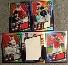 USA Baseball Stars and Stripes Relic Lot,.... Great Starter Lot with future star