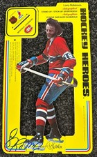 Larry Robinson Autographed Hockey Heroes Stand Up Display Canadiens