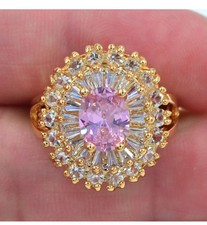 18 K Gold Filled Topaz Ring Size Medium 