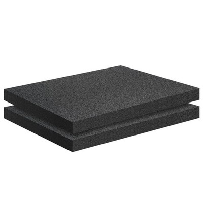 Polyurethane Foam Padding, 16x12x1 Inch, 2 Pcs, Cuttable for Cases Crafts, Black