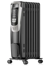 Oil Filled Radiator Heater for Large Rooms with Remote, Thermostat, & Quiet