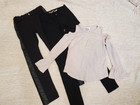 3 pc lot sz 12-14 Faded Glory and Other brands 2 pants and 1 fancy shirt top b4 — photo 6