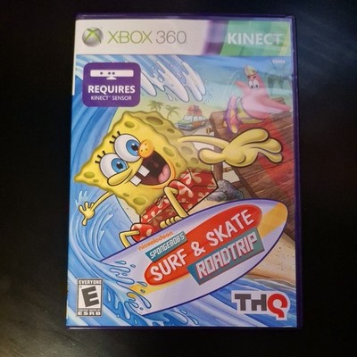 SpongeBob's Surf & Skate Roadtrip (Microsoft Xbox 360, 2011) w/Manual and Insert
