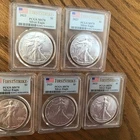 2023 Silver Eagle - PCGS MS 70 First Strike - 5 Coin Lot