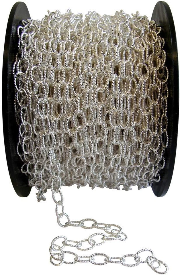 Cadena para hacer joyas de plata de ley 925 a pie hágalo usted mismo para hacer joyas (torsión de cable) Foto 4 de 4