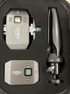 Comica CVM-WS50 Wireless Lavalier Microphone for iPhone with Tripod, KH-1-D92