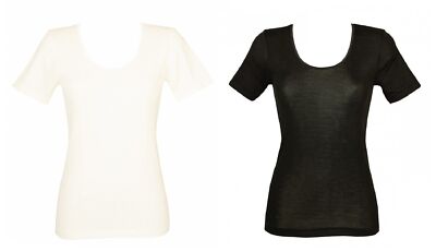 VAJOLET by selina Damen Bluse Halbarm Wollmischung Artikel MM5940