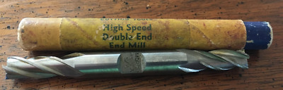 Morse  5/16 Double end Mill 3/8 shank 4 flute Vintage NOS