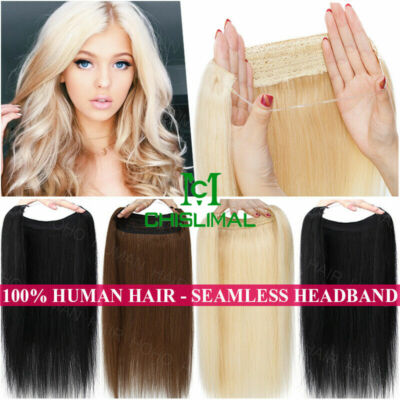 16-30inch Remy Human Hair Hidden Invisible Wire Hair Extensions Thick 90-130g