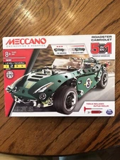 Meccano 18202 Roadster 5 in 1 Model Set - Cabriolet Roadster Steam Learning