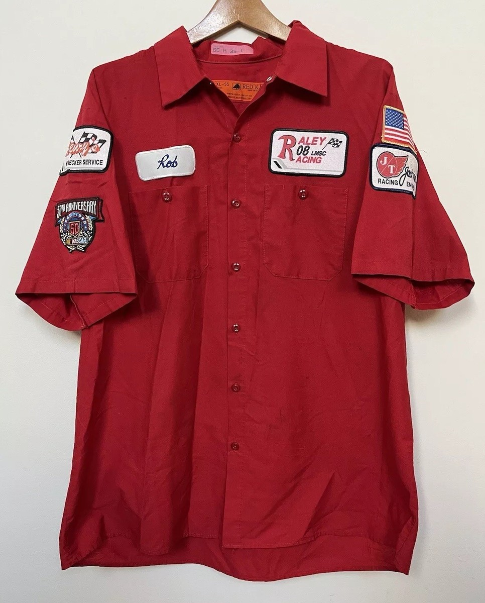 Vintage Y2K 90s Shirt XL Late Model Pit Crew Mechanic