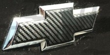 For 2010-2013 Chevy Camaro Front Rear Emblem Insert Decal Carbon Fiber