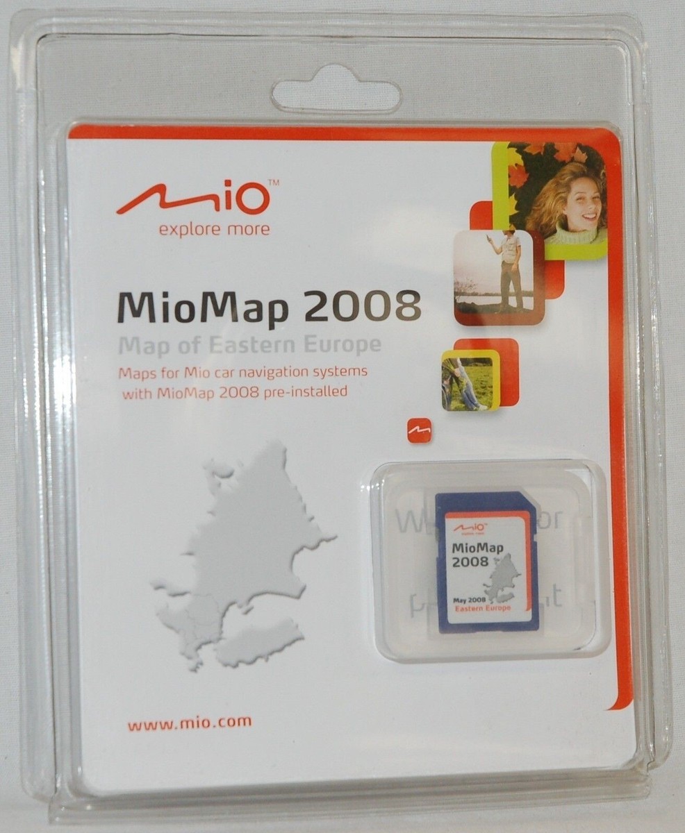 NEW Mio MioMap 2008 Map of EASTERN EUROPE Moov Series GPS SD Card