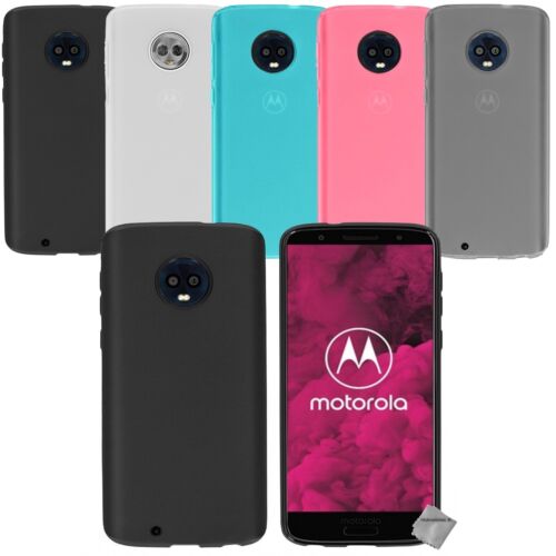 Fine Gel Silicone Case Cover Cover For Motorola Moto G6 + Screen Film - Picture 1 of 3