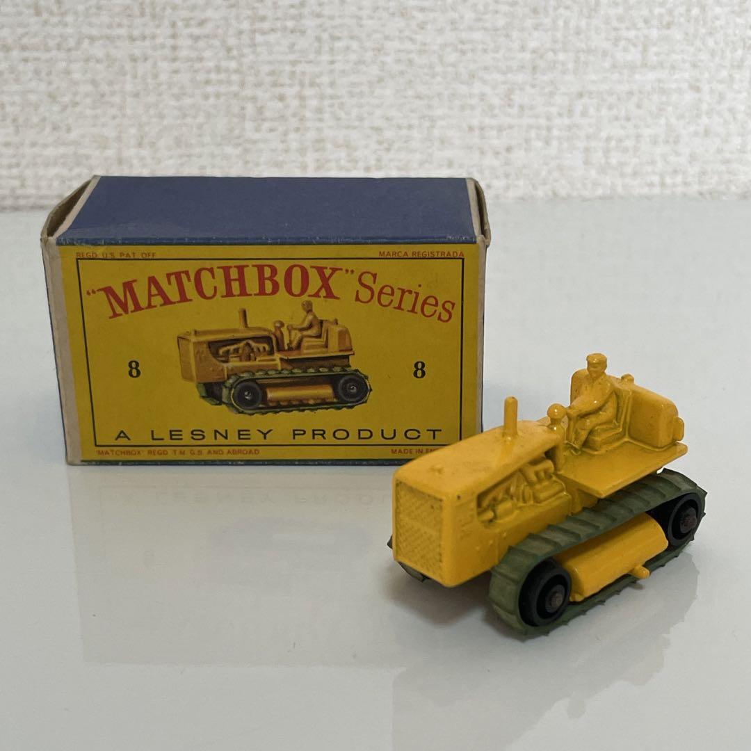 ミニカー MATCHBOX No.8 CATERPILLAR TRACTOR Matchbox Lesney 8 Caterpillar Tractor Box.Vintage.1957 | eBay