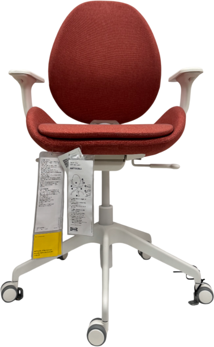 Brand New IKEA HATTEFJALL Gunnared Red White Office Chair 605.251