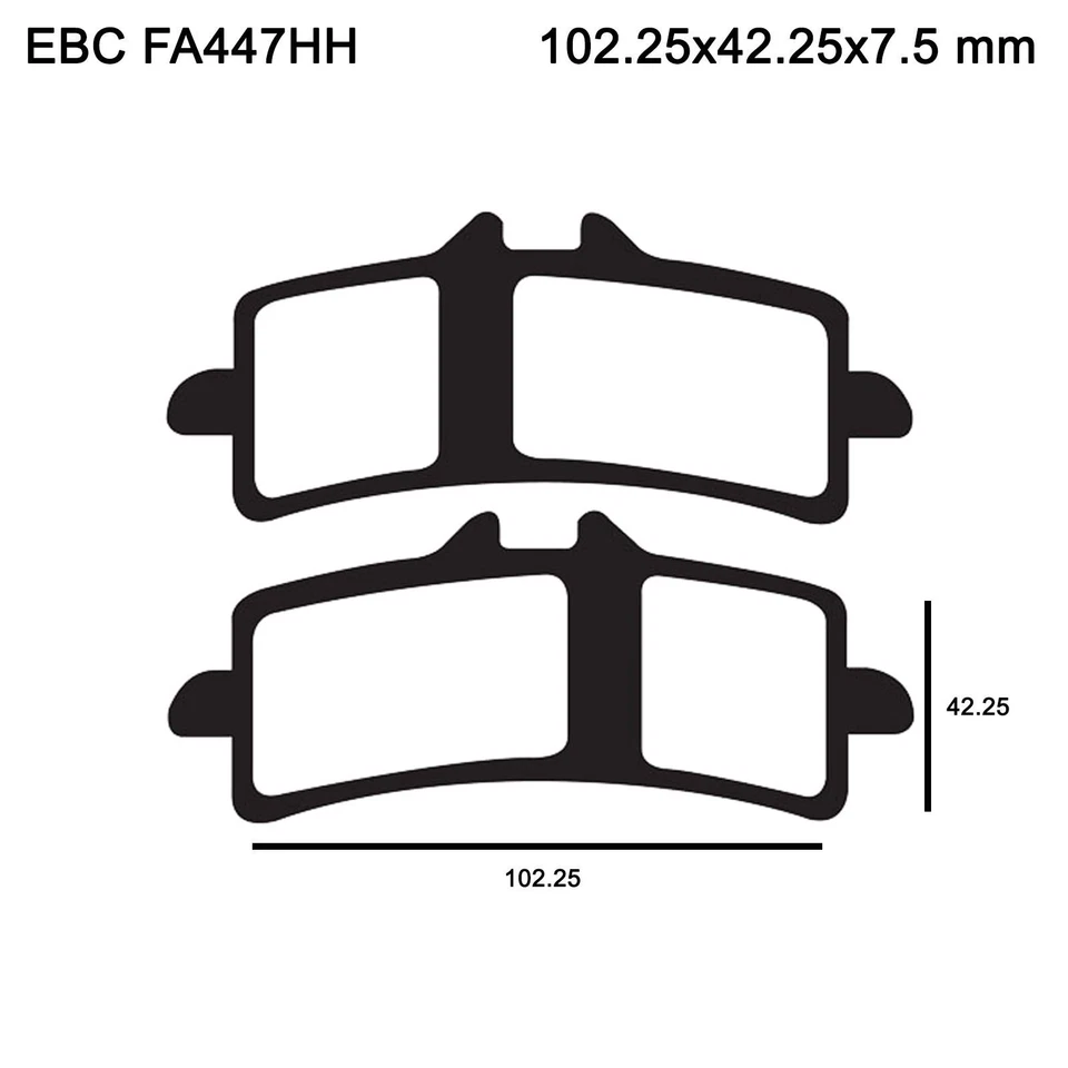 Pastillas de freno de motocicleta sinterizadas EBC FA447HH para MV Agusta F4 RR 998 10-15 Foto 2 de 4