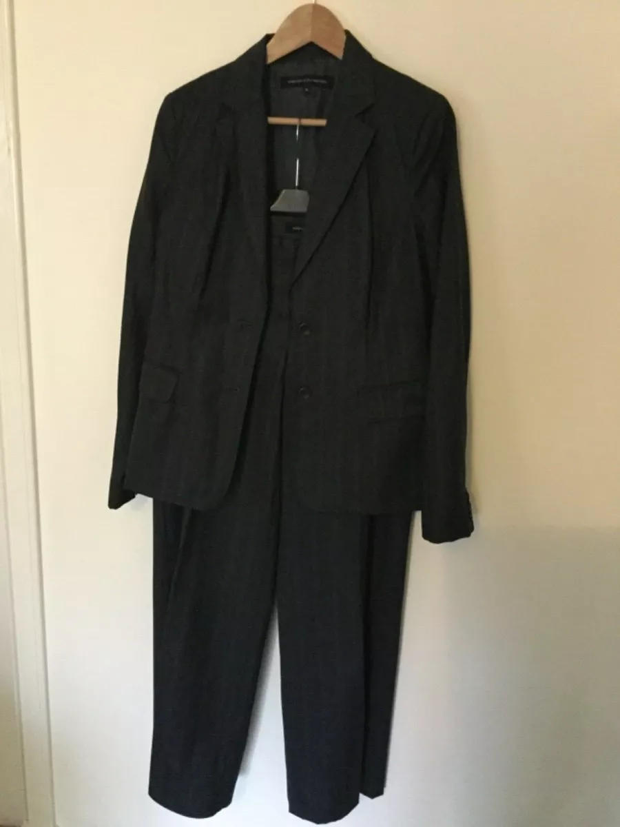Grey ladies top trouser suit