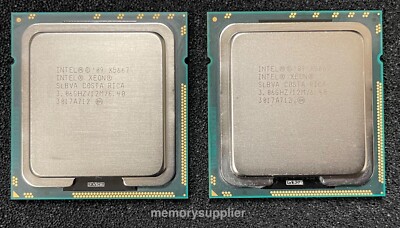 Lot of (2) SLBVA Intel X5667 QC 3.06GHz 6.40GT/s QPI 12MB L3 FCLGA1366 CPUs