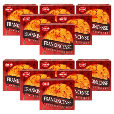 Hem Frankincense Incense Cones Dhoop 12 Pack 10 Cones Each 120 Contains