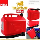 10L HILKA Red Plastic Fuel Can Flexible Nozzle Carry Handle Lock Spout Nut DIY