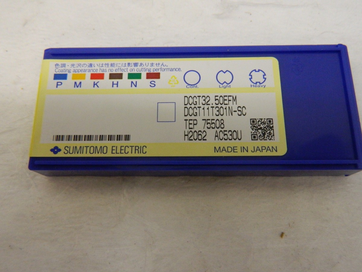 SUMITOMO DCGT32.50.5EFM AC530U Carbide Turning Inserts qty10