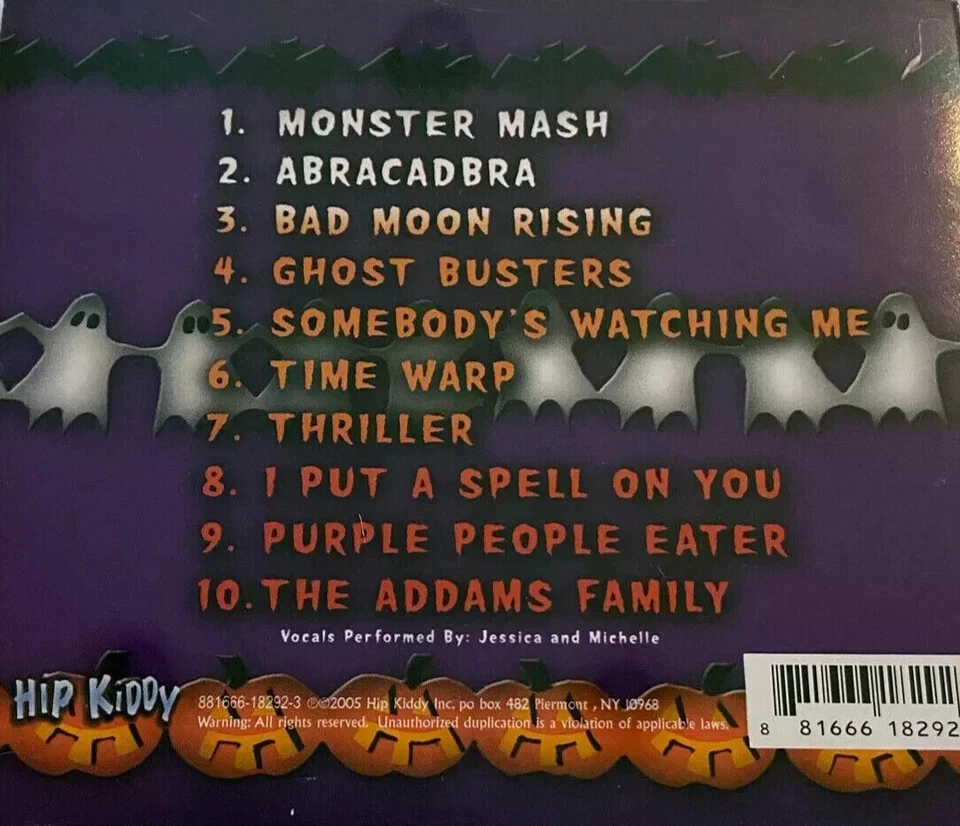Kids Sing'n Halloween Hits (CD, 2006) New, by Hip Kiddy, Jessica & Michelle Foto 2 de 2