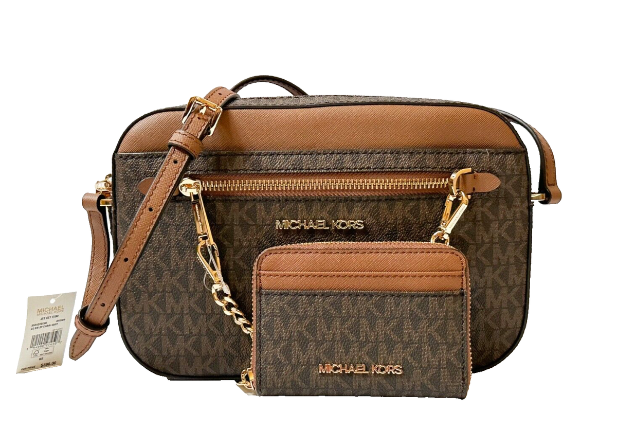 MICHAEL KORS JET SET ITEM CHAIN CROSSBODY BAG + CARD CASE WALLET