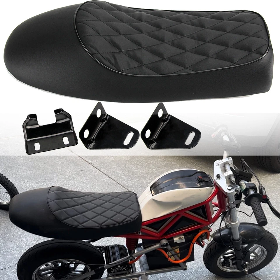 Motorcycle Cafe Racer Seat Hump Saddle For Harley Honda Suzuki Kawasaki Yamaha - Image 3 of 4