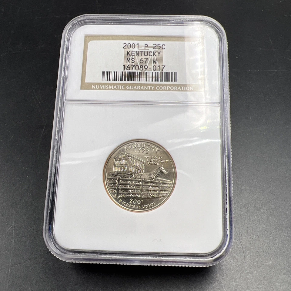 2001 P Kentucky State Statehood Quarter Coin MS67 NGC #017 W Holder - Image 2 of 4