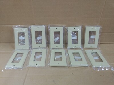 GRADY WHITE #13-594 SINGLE GANG WALLPLATE STANDARD SIZE IVORY COLOR *10 PACK*